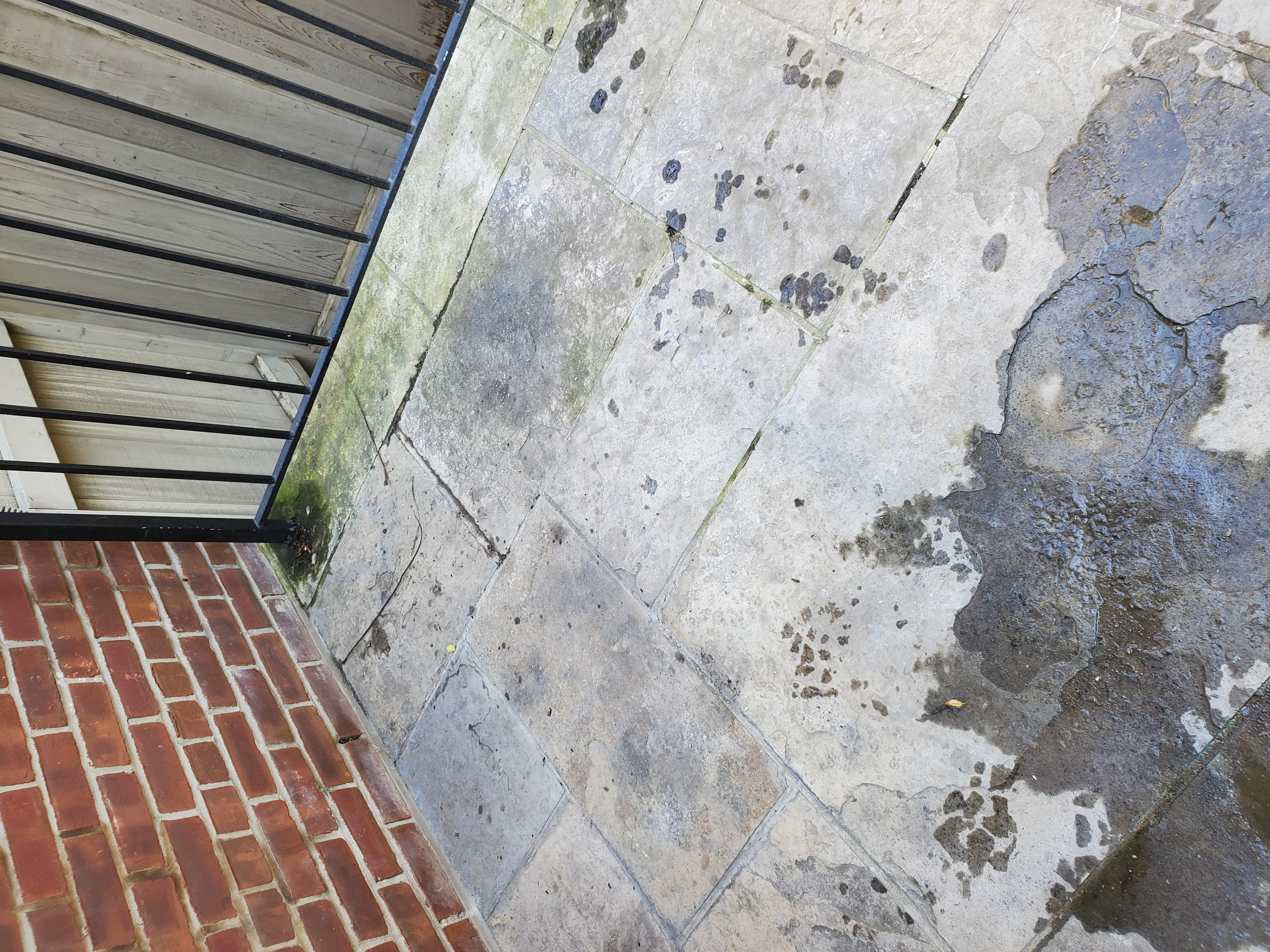 Paver before cleaning