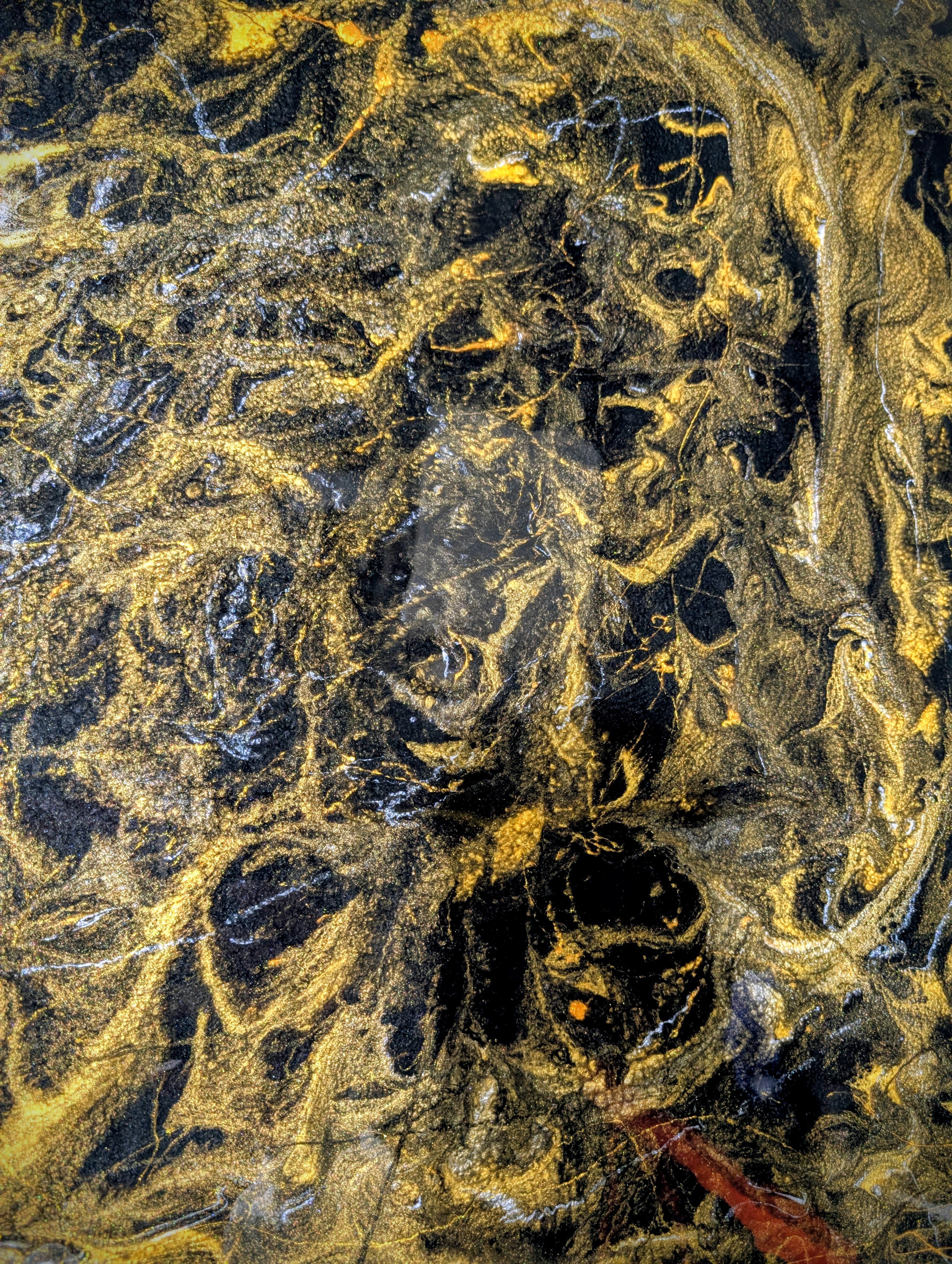 Metallic epoxy black gold