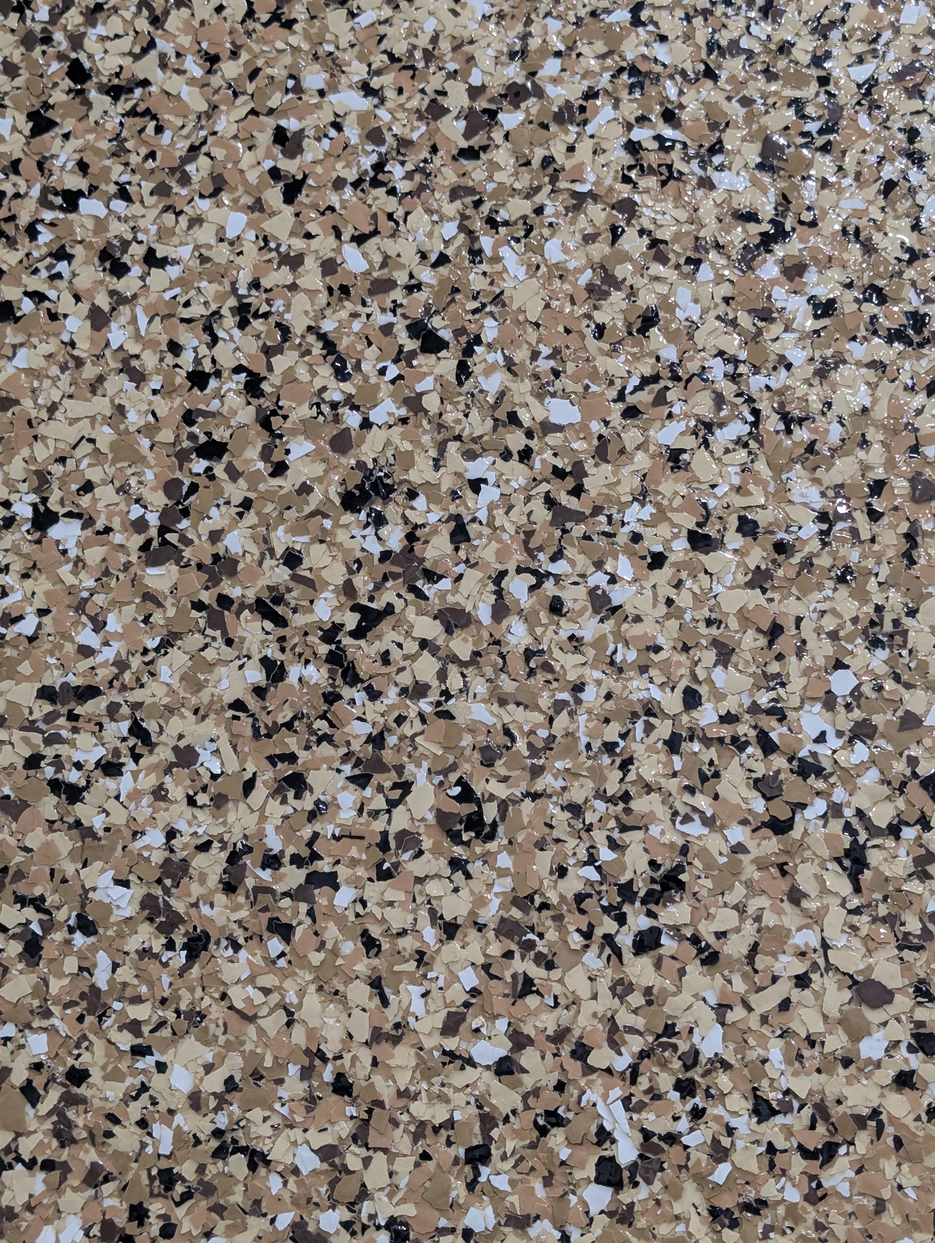 Vinyl flake warm brown tan blend
