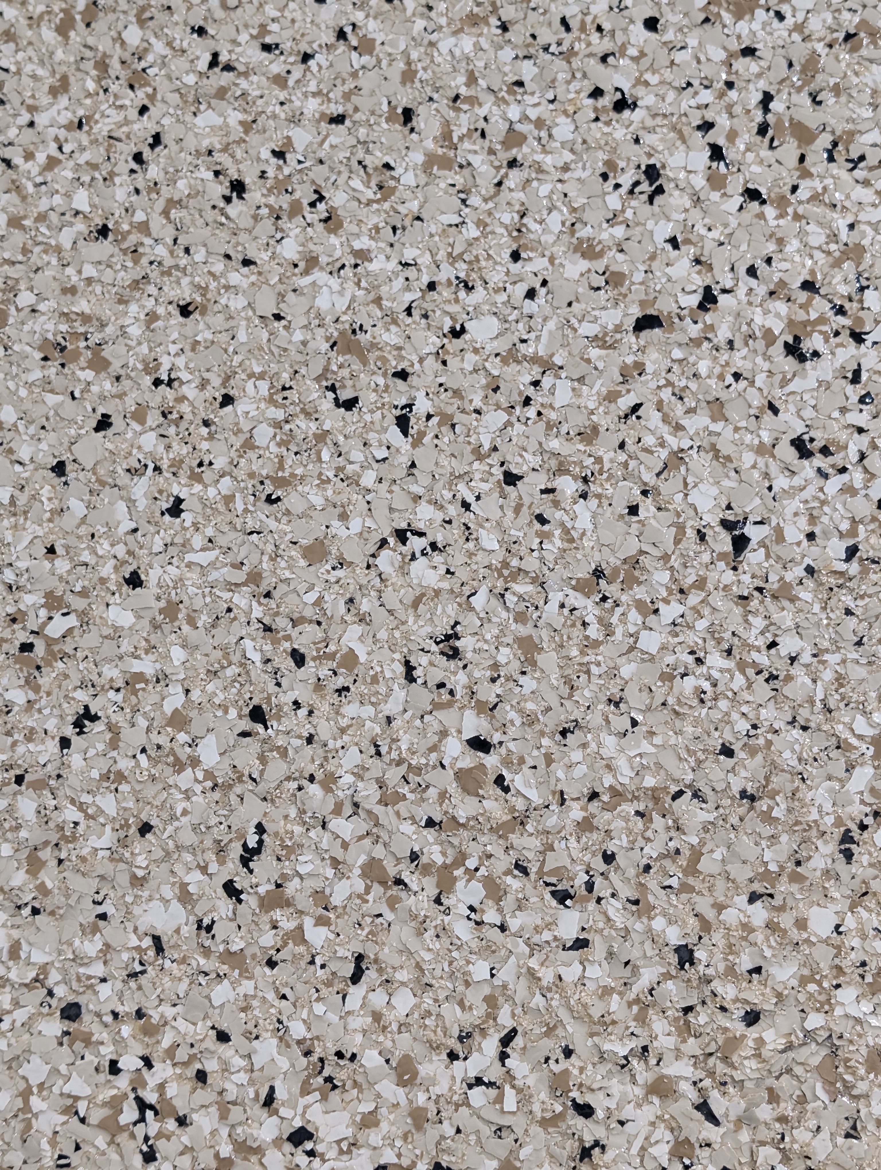 Vinyl flake beige white black blend