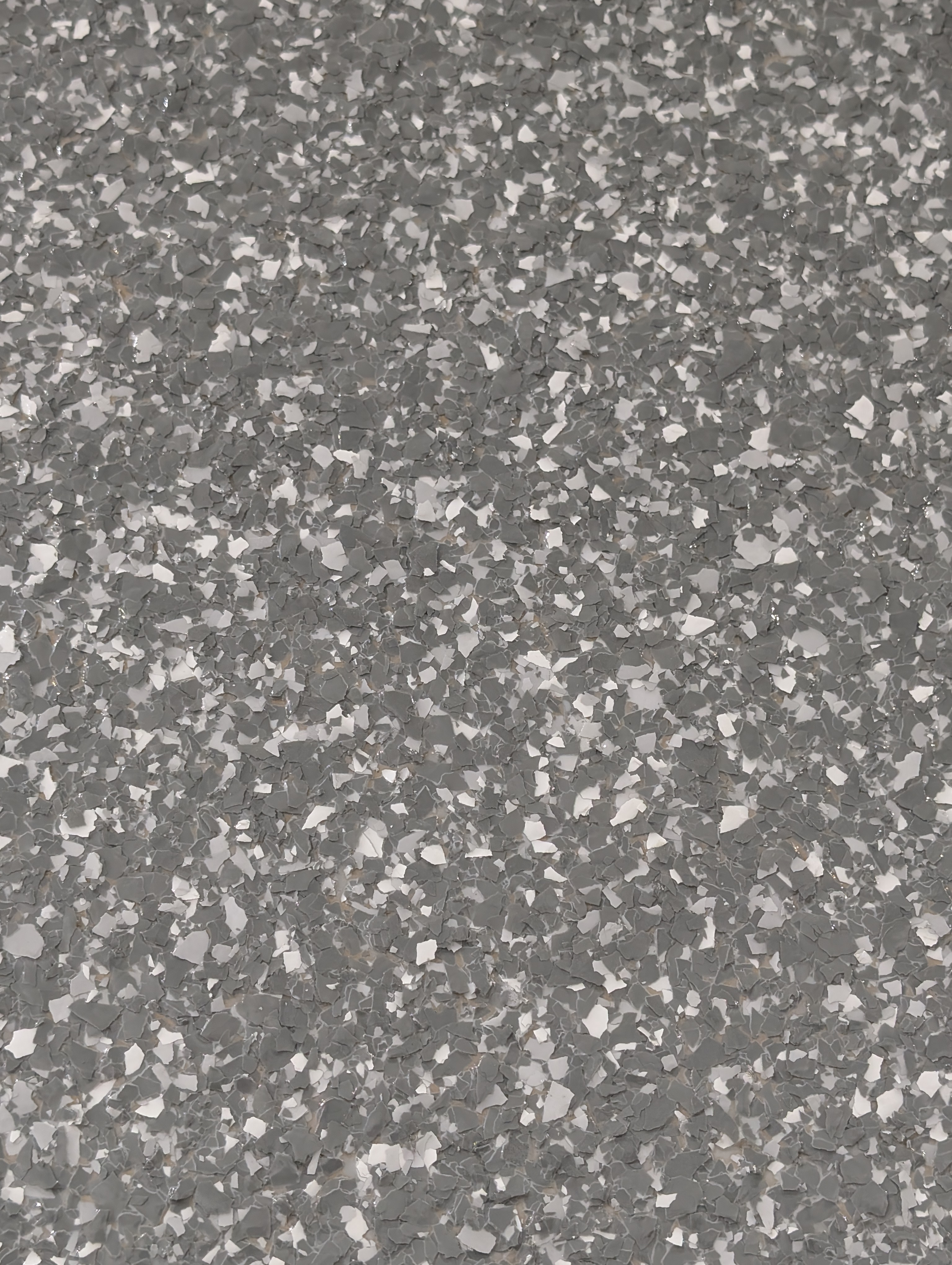 Vinyl flake medium grey white