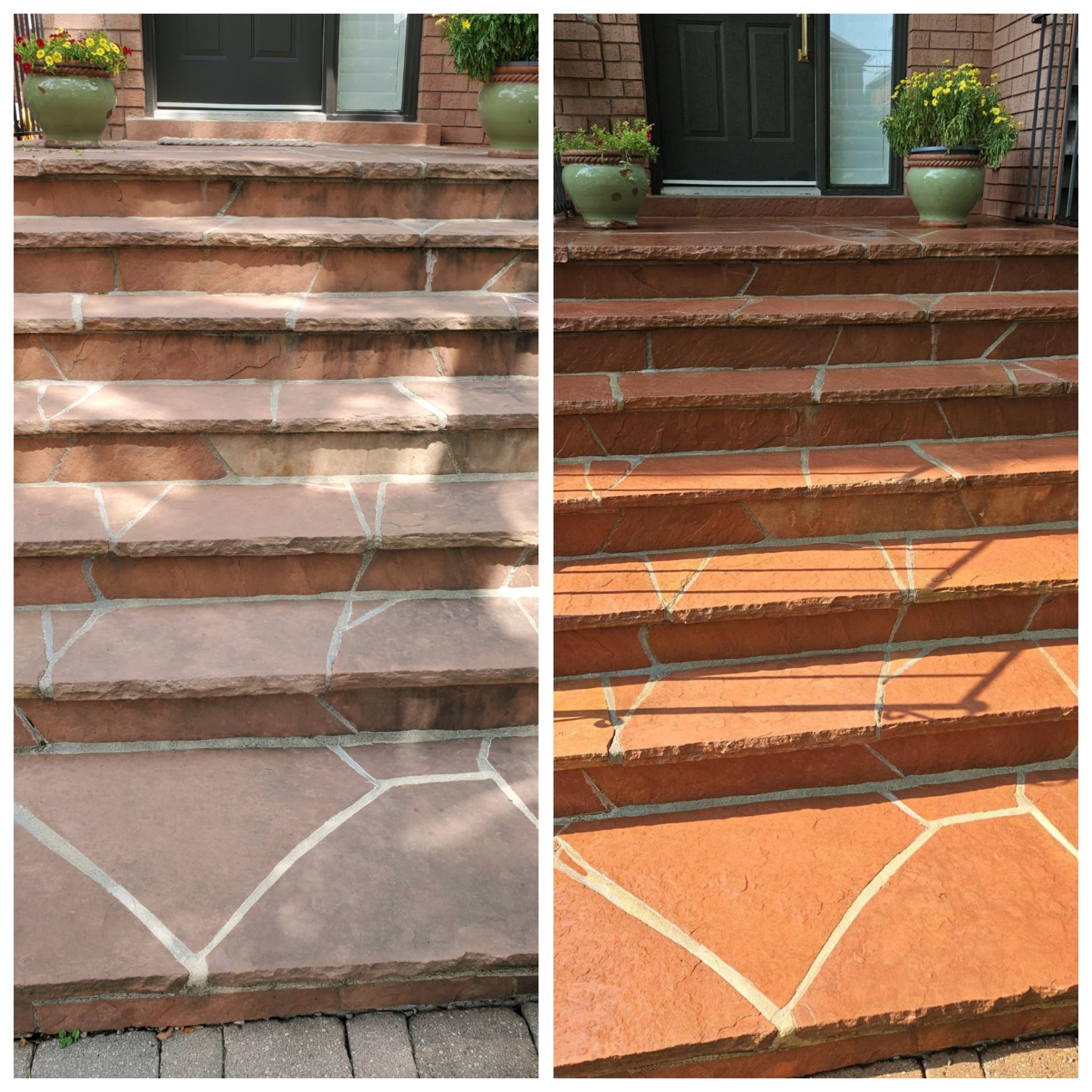 Steps before and after cleaning